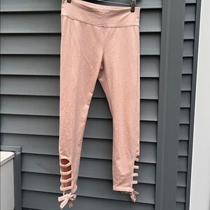 Pink Leggings with Cut-Out Details